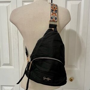 Jessica Simpson Reptile Print Faux Leather Mini backpack beautiful guitar strap